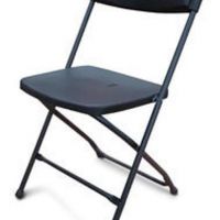 Folding Plastic Chairs - Black