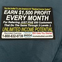 Limited Time Offer -Double Your Income Starting at $50