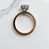 2.50ct Elongated Cushion Solitaire Lab Grown Diamond Engagement Rings.