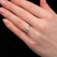 Luxury 0.35ct Cushion Cut Diamond Ring | Layla Diamond
