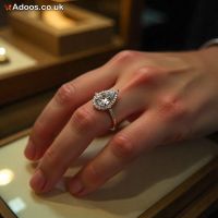 0.50ct Pear in Seamless Halo Lab Grown Diamond Engagement Rings