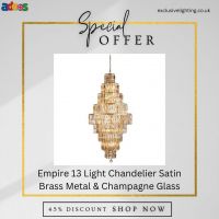 Get 45% Discount on Empire 13 Light Chandelier Satin