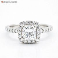Experience the brilliance of 0.35ct Cushion Cut Halo Lab Grown 