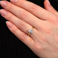  Stunning 2ct Cathedral Setting Radiant Cut Engagement Rings