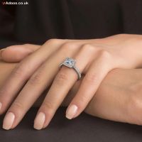Classic Halo Ring with Princess Cut Diamond