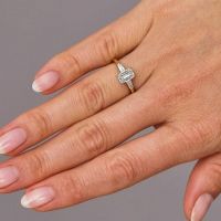 1ct Oval Floating Solitaire Lab Grown Diamond Engagement Rings.