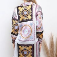 Printed Satin Womens Oversized Tops