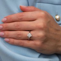 1.20ct Oval & Hearts Trilogy Lab Grown Diamond Engagement Rings.