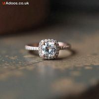 The brilliance of 0.35ct Cushion Cut Halo Lab Grown Engagement Ring