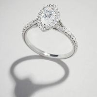 0.70ct Marquise Seamless Halo  lab grown diamond engagement rings.