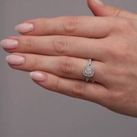 Cushion Cut Pink Diamonds Double Halo Lab Grown Engagement Rings.