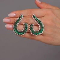 Statement Emerald Diamond Earrings | Bold Green Luxury UK