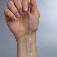 Experience the brilliance of lab grown 5ct Diamond Tennis Bracelet