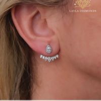 Pear Cut Diamond Jacket Earrings | Versatile Sparkling Style UK
