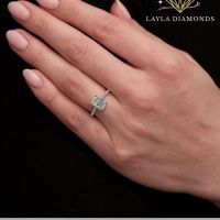 Radiant Cut Engagement Rings with Modern Floating Design