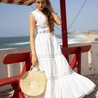 Camila White Cut-Out Maxi Dress