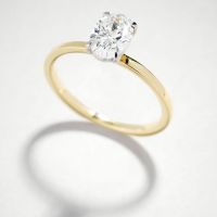 Find yours forever: 1c Oval Lab Grown Solitaire Engagement Ring
