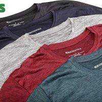 5 Pack: Men’s Dry-Fit Moisture Wicking Active T-shirt 