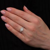 1.50ct Radiant Cut Diamond Ring – Stunning Trapezoids Trilogy