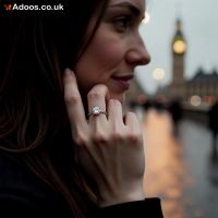 1ct Oval Asscher Band Lab Grown Diamond Engagement Rings in London.