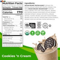 Orgain Organic Vegan Protein Powder, Cookies and Cream - 21g Plant Bas