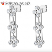 Diamond Drop Earrings | Round Cut | 