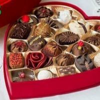 Valentine chocolate heart box