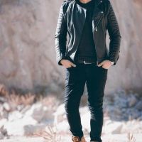  Upgrade your wardrobe with this stunning Lambskin Leather Moto Jacket