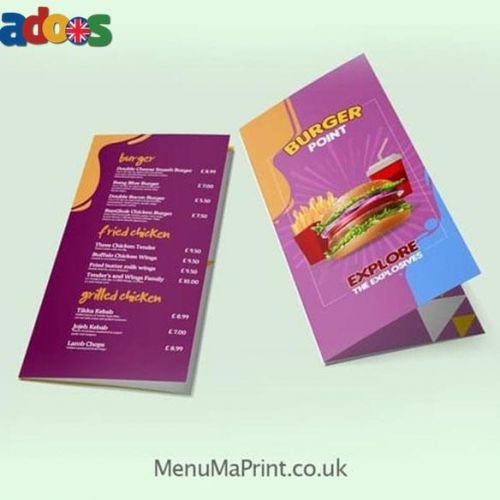 Roll Fold Leaflet Printing UK | MenuMa Print