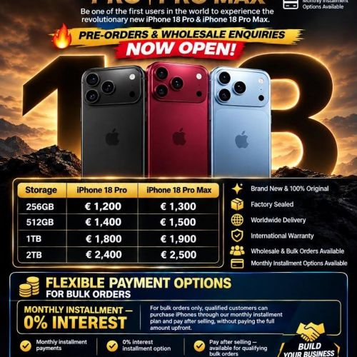 THE NEW iPHONE 18 PRO/PRO MAX & iPHONE DUO NOW AVAILABLE 