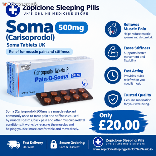 Soma Tablets UK: Effective Relief for Muscle Pain and Discomfort